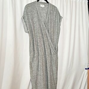 Lou & Grey Talbots Sportswear line Ss knit dress L EUC elastic waist